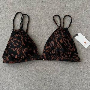 Shade & Shore animal print bikini top new with tags